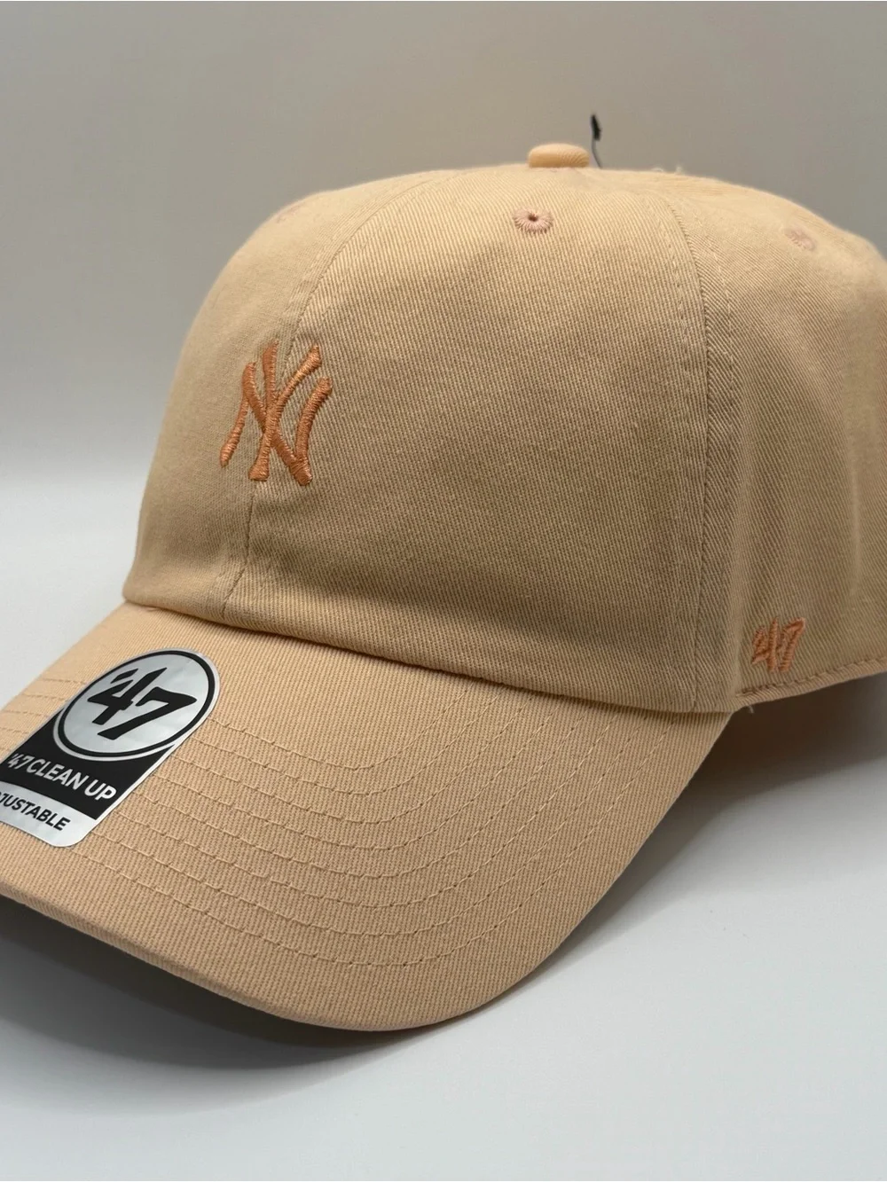New York Yankees 47 Brand Clean Up Adjustable Apricot Base Runner Hat Strapback
